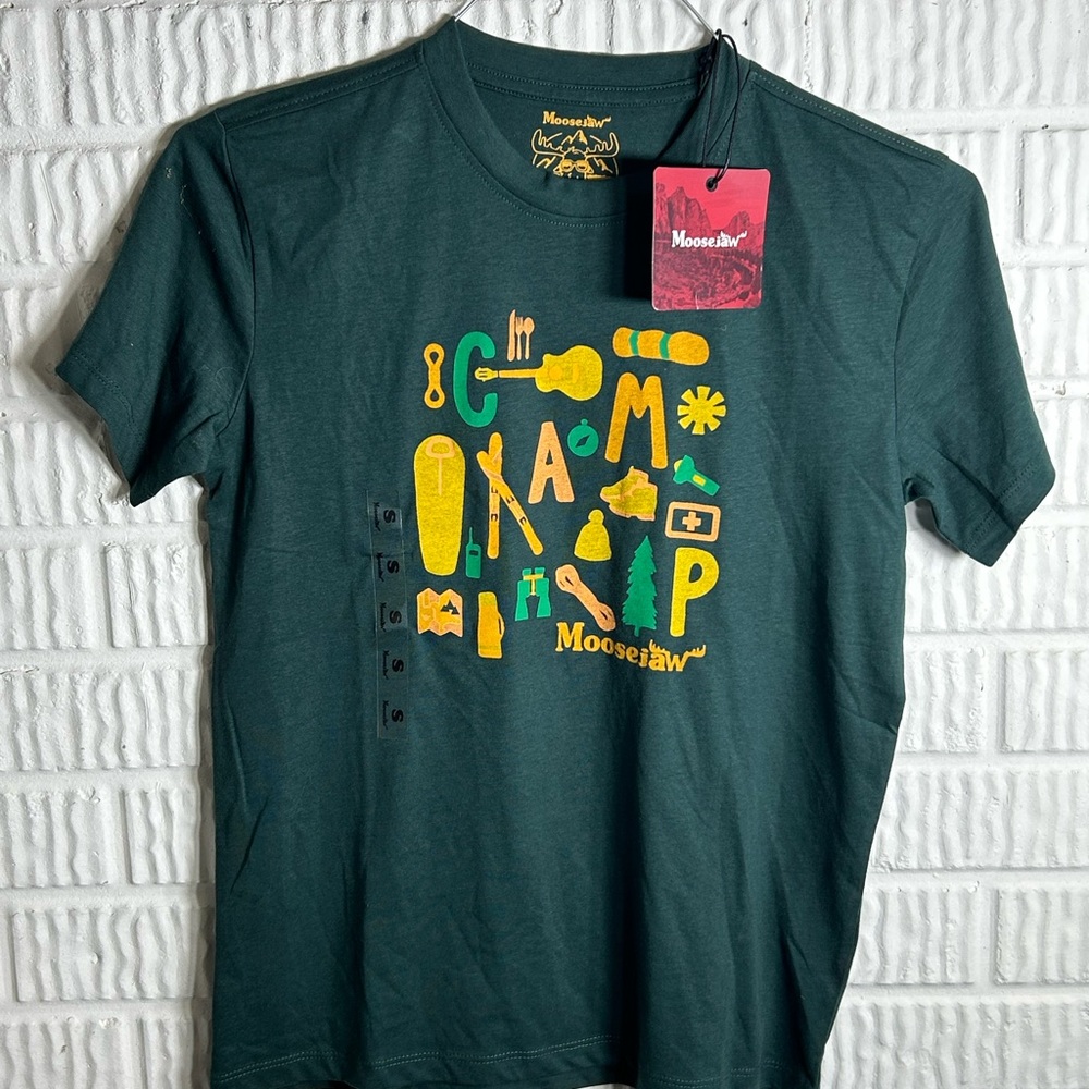 Moosejaw Dark Green Camp Graphic Tee